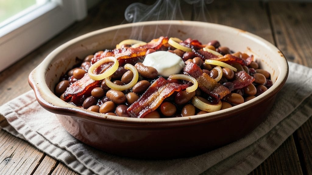 Bush's Bold and Spicy Baked Beans Recipe: Smoky Molasses Heat With Crispy Bacon Bits