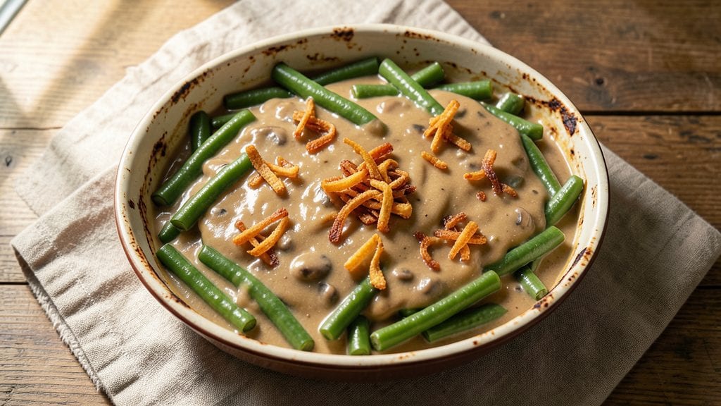 Campbell's Cream of Mushroom Soup Green Bean Casserole Recipe: Crispy Top, Creamy Magic in One Bake