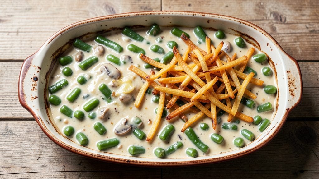 Campbell's Green Bean Casserole Recipe With Cream Of Mushroom: Crispy Top, Creamy Magic in 30 Minutes