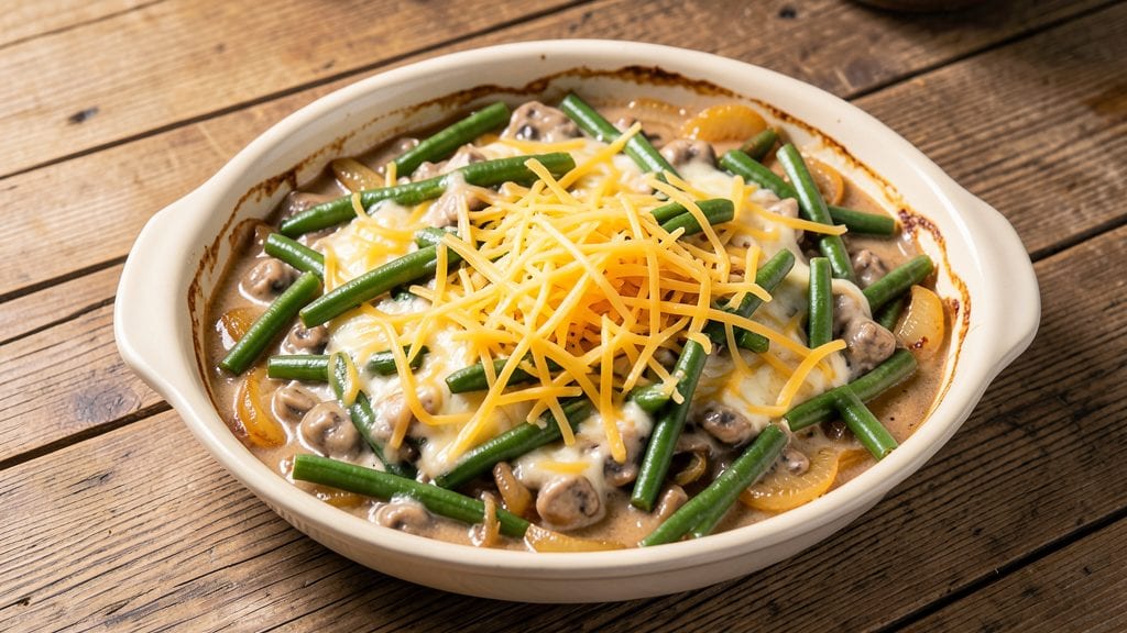 Campbell's Green Bean Casserole Recipe With Fresh Green Beans: Golden Crunch and Creamy Mushroom Layers