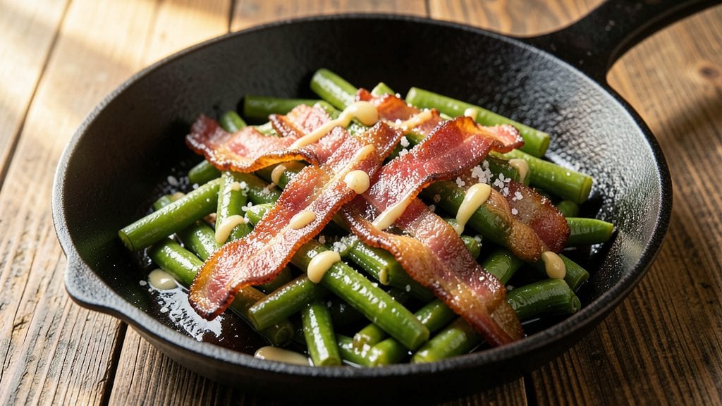 Canned Green Beans With Bacon Recipe: Crispy Bacon Bites and Al Dente Beans