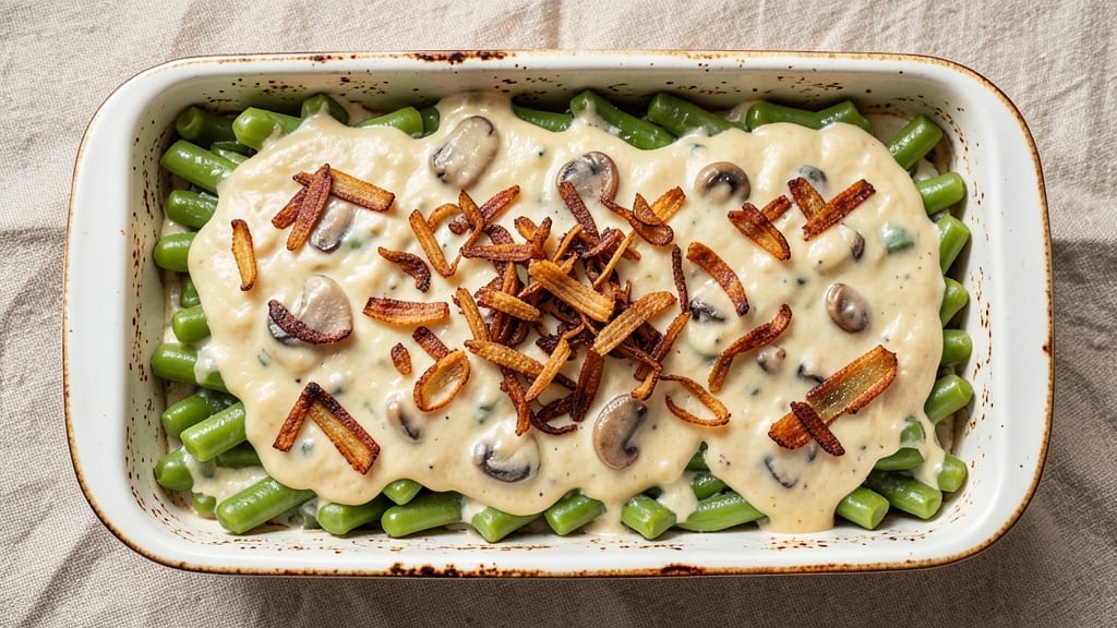 French's Green Bean Casserole Recipe With Canned Green Beans: Crispy Top, Creamy Mushroom Bliss