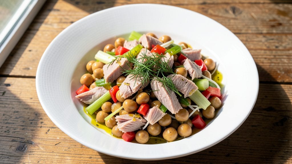 Garbanzo Bean and Tuna Salad Recipe: Creamy Protein-Packed Bite in 15 Minutes