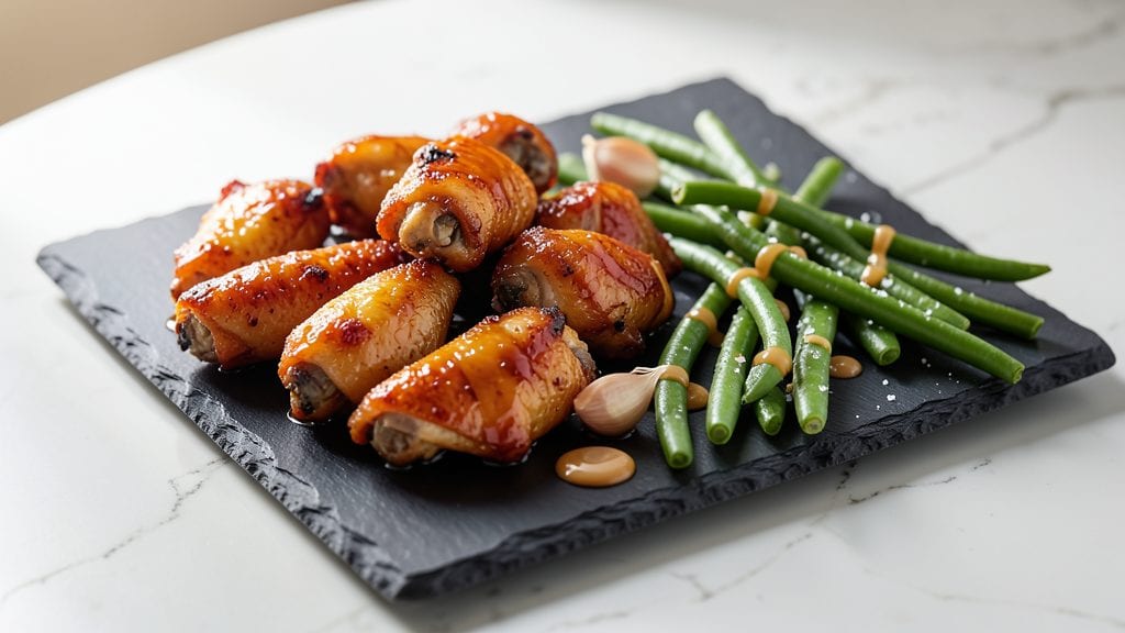 Gordon Ramsay's Chicken Wings and Green Beans Recipe: Crispy Wings with Almond Butter Glaze