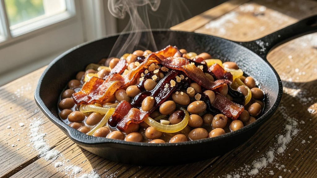 Grandma Brown's Home Baked Beans Recipe: Molasses-Kissed Sweetness and Smoky Bacon Bites