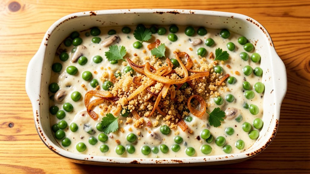 Grandma's Green Bean Casserole Recipe: Crispy Top, Creamy Mushroom Layers