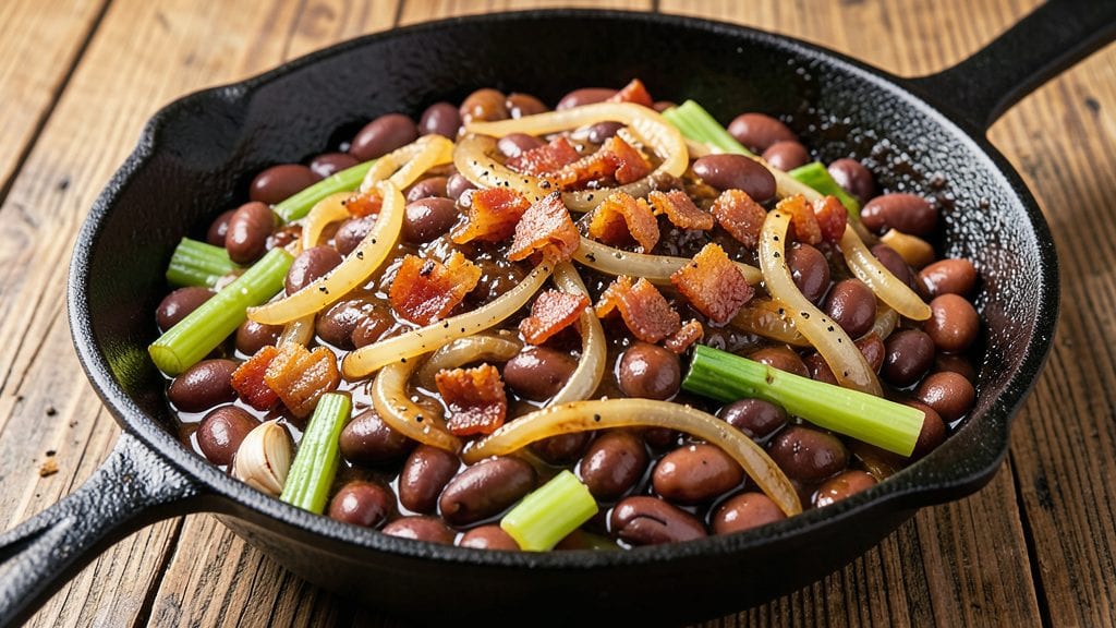 KFC-Style Beans Recipe: Smoky Bacon Crunch and Creamy Tomato Harmony