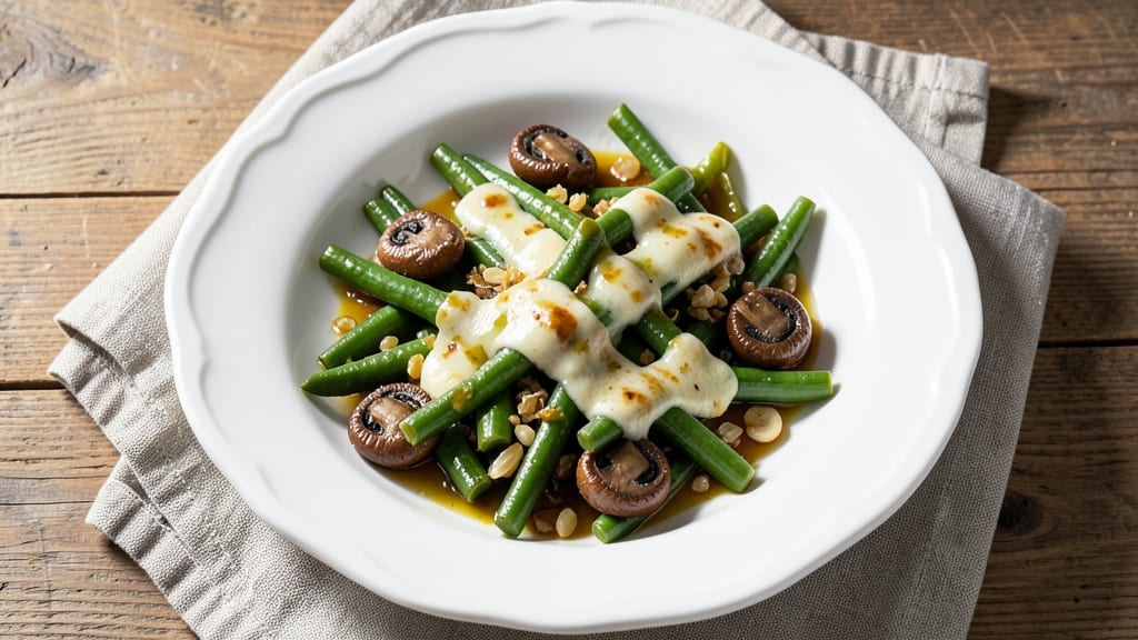Martha Stewart's Green Beans With Gruyere and Mushrooms Recipe: Creamy Cheese and Earthy Mushroom Fusion