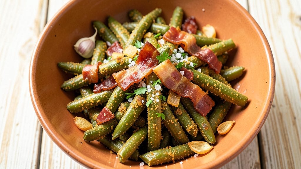 Southern Fried Green Beans Recipe: Crispy-Tender Crunch With Bacon Bits
