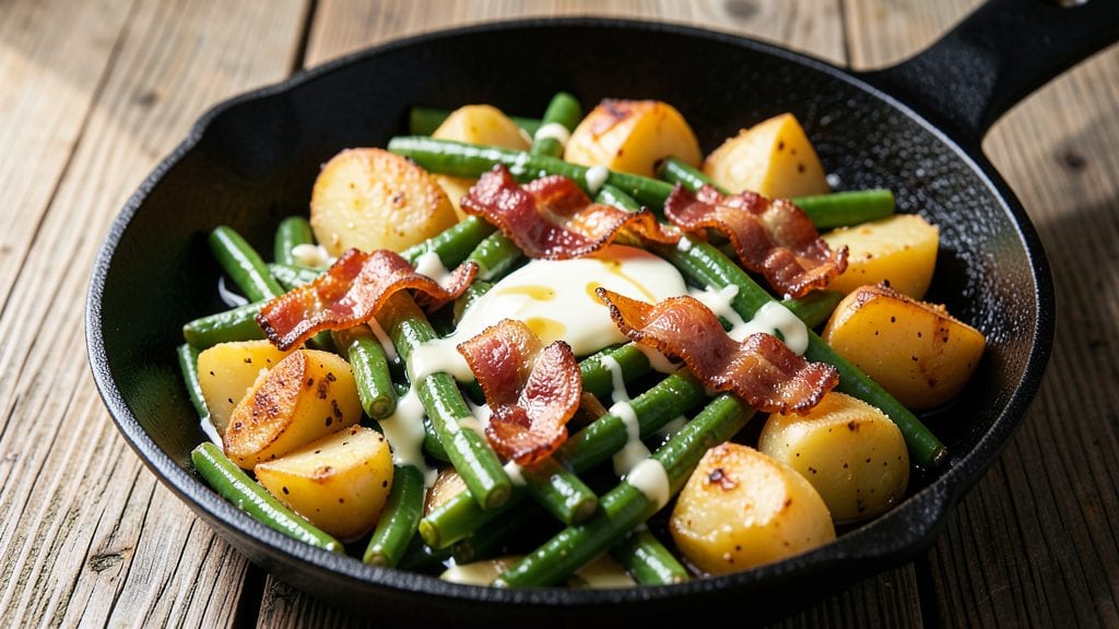 Southern Style Green Beans And Potatoes Recipe: Smoky Bacon Crunch Meets Buttery Potatoes