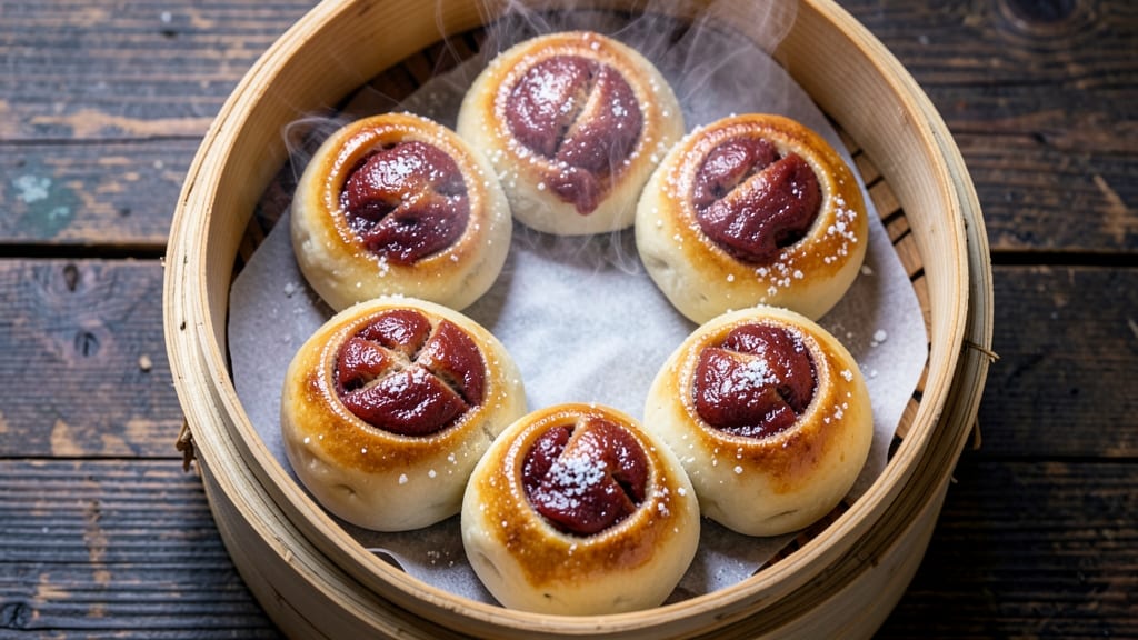 Steamed Red Bean Buns Recipe: Pillowy Dough Wrapped in Sweet Filling Bliss