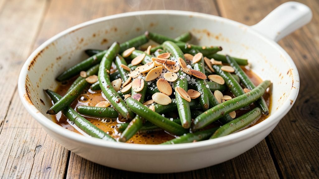 Texas Roadhouse Green Beans Copycat Recipe: Buttery Garlic Sauté With Almond Crunch