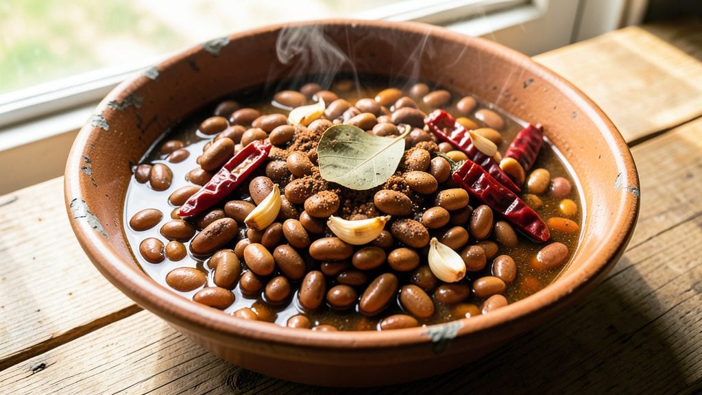Traditional Mexican Beans Recipe: Smoky Chipotle-Kissed with Crispy Bacon Bits